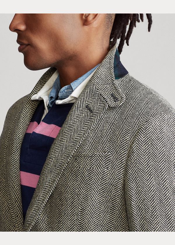 Rl67 herringbone outlet jacket